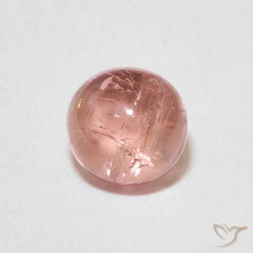 1.29ct Naturale Rosa terroso Tormalina, Rotondo, Trasparente