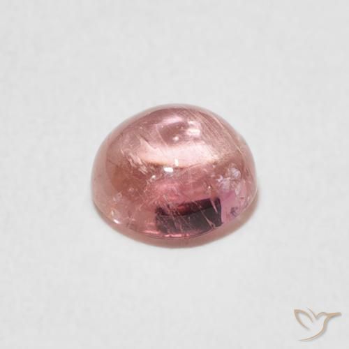Tormalina Rosa shocking chiaro naturale da 1.02 ct, Rotondo, Trasparente