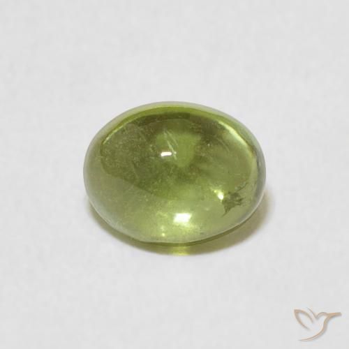 0.79ct Naturale Verde oliva Tormalina, Ovale, Trasparente