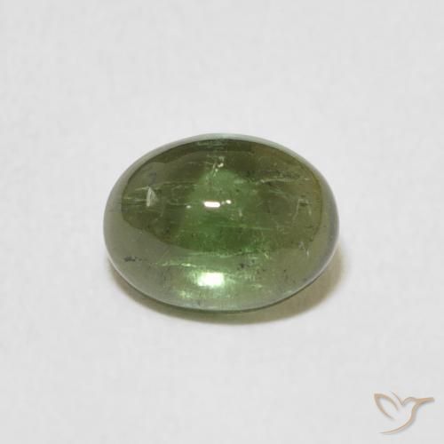 1.27ct Naturale Verde medio Tormalina, Ovale, Trasparente