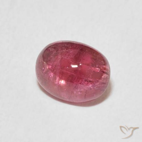Tormalina Cremisi Profondo naturale da 1.29 ct, Ovale, Trasparente