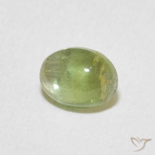 Tormalina Verde caldo naturale da 0.76 ct, Ovale, Trasparente