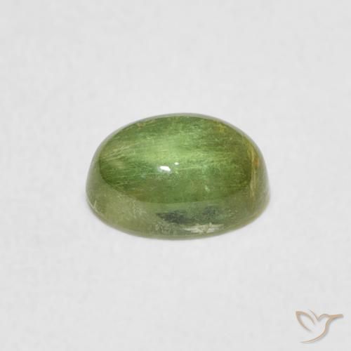 Tormalina Verde caldo naturale da 0.76 ct, Ovale, Trasparente
