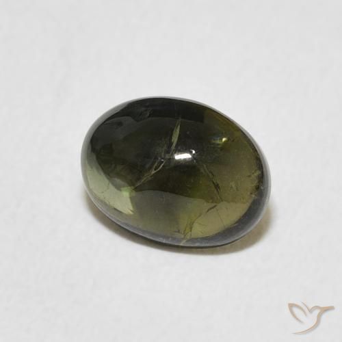 Tormalina Verde scuro naturale da 1.50 ct, Ovale, Trasparente