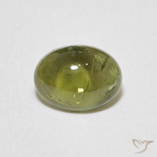 1.19ct Naturale Verde caldo Tormalina, Ovale, Trasparente