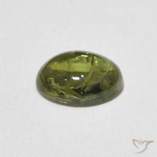Tormalina Verde caldo naturale da 1.19 ct, Ovale, Trasparente