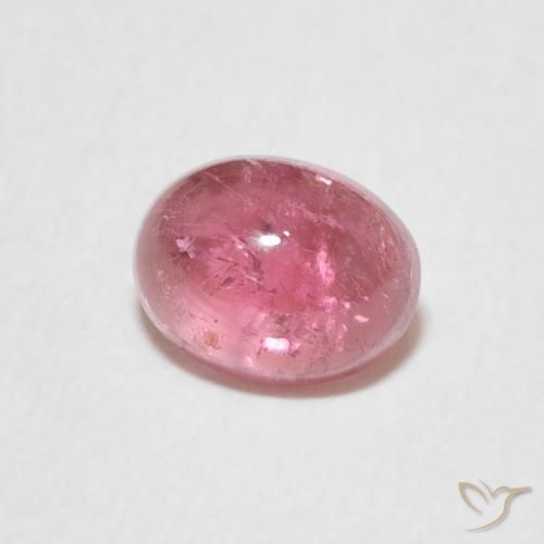 Tormalina Rosa gomma da masticare naturale da 0.86 ct, Ovale, Trasparente