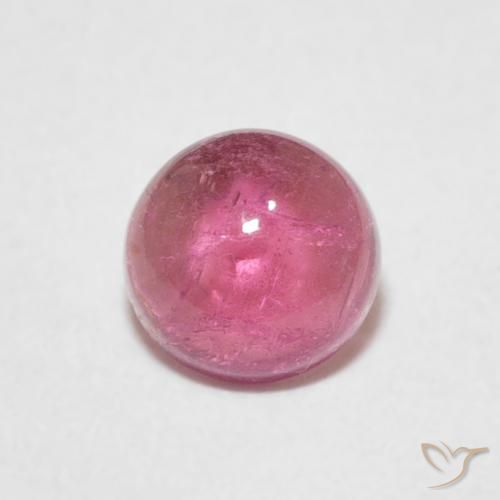 0.90ct Naturale Rosa medio Tormalina, Rotondo, Trasparente
