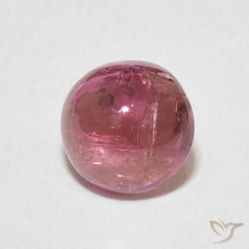 Tormalina Rosa intenso intenso naturale da 1.18 ct, Rotondo, Trasparente