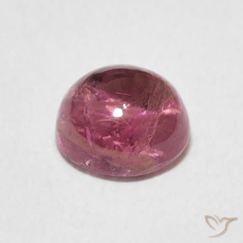 Tormalina Rosa intenso intenso naturale da 1.18 ct, Rotondo, Trasparente
