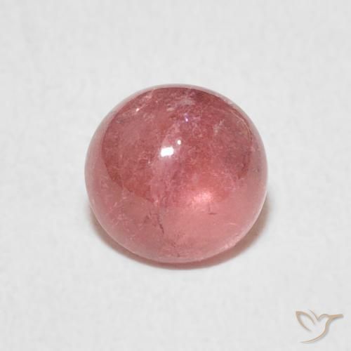 0.94ct Naturale Rosa arancio intenso Deep Tormalina, Rotondo, Trasparente