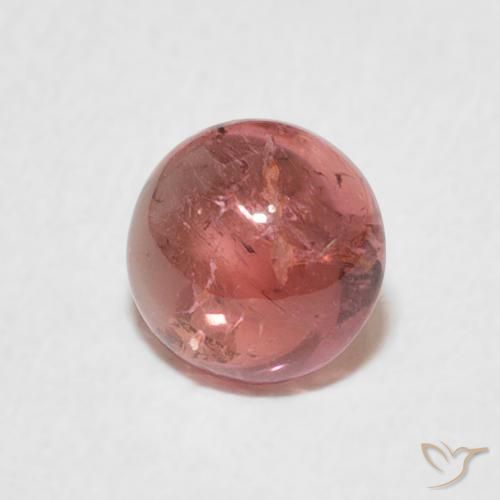 Tormalina rosa lampone naturale da 0.93 ct, Rotondo, Trasparente