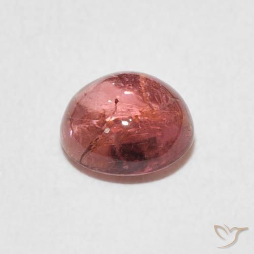 Tormalina rosa lampone naturale da 0.93 ct, Rotondo, Trasparente