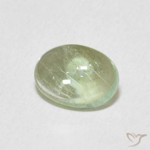 Tormalina Verde giallastro pallido naturale da 1.06 ct, Ovale, Trasparente