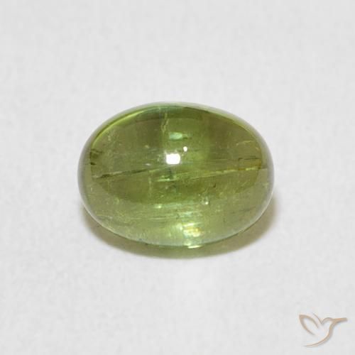 0.92ct Naturale Verde acceso Tormalina, Ovale, Trasparente