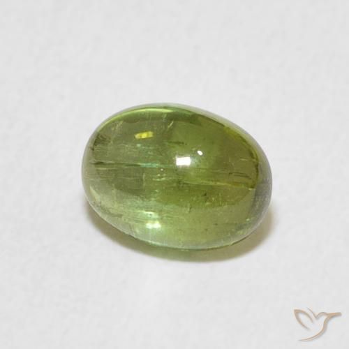 Tormalina Verde acceso naturale da 0.92 ct, Ovale, Trasparente