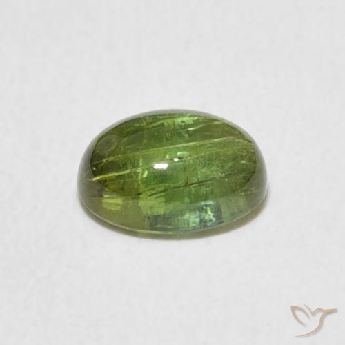 Tormalina Verde acceso naturale da 0.92 ct, Ovale, Trasparente