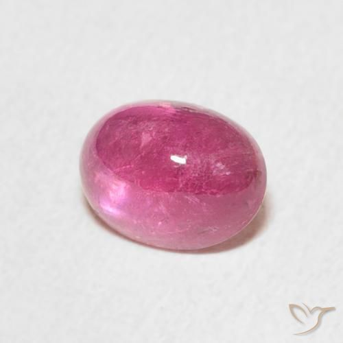 Tormalina Magenta intenso naturale da 1.53 ct, Ovale, Trasparente