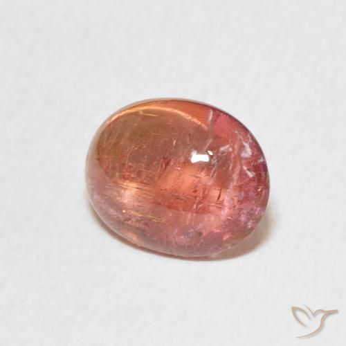 Tormalina Rosa arancione naturale da 1.90 ct, Ovale, Trasparente