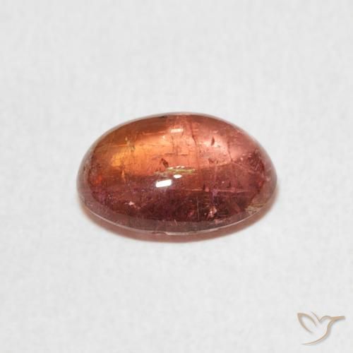 Tormalina Rosa arancione naturale da 1.90 ct, Ovale, Trasparente
