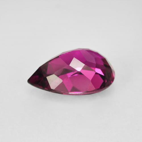 Tormalina medium dark-purple naturale da 1,54 ct, taglio a pera, VVS