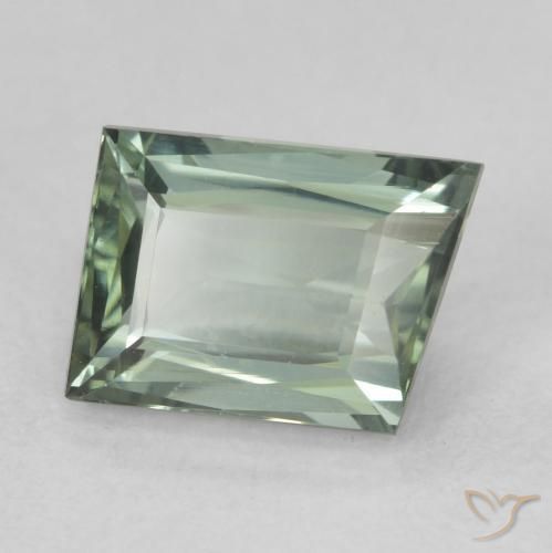 Tormalina Medio Verde-Grigio naturale da 1.67 ct, Taglio a fantasia, VVS