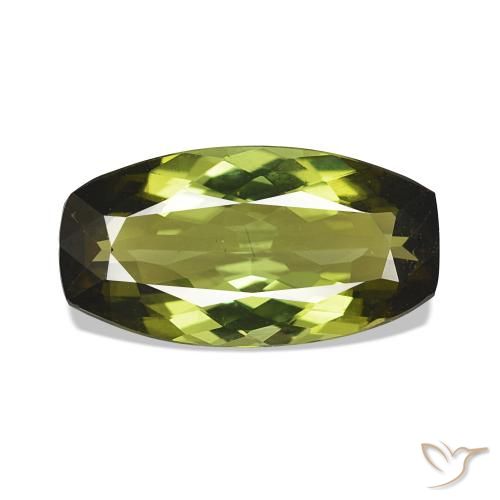 Tormalina Verde caldo naturale da 1.34 ct, Cuscino, VVS-VS