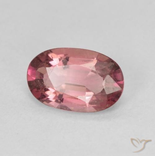 Tormalina Rosa intenso naturale da 1.48 ct, Ovale, VVS-VS