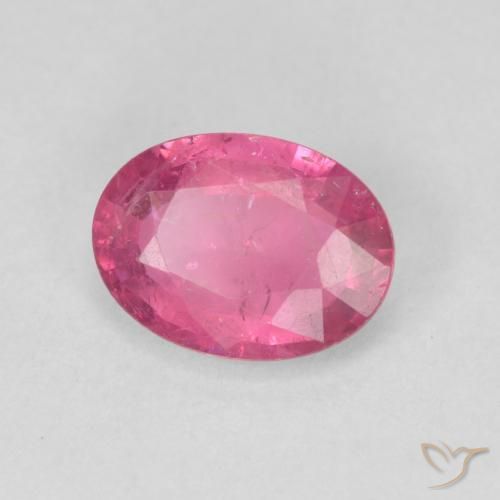 Tormalina Rosa hot naturale da 1.48 ct, Ovale, VS
