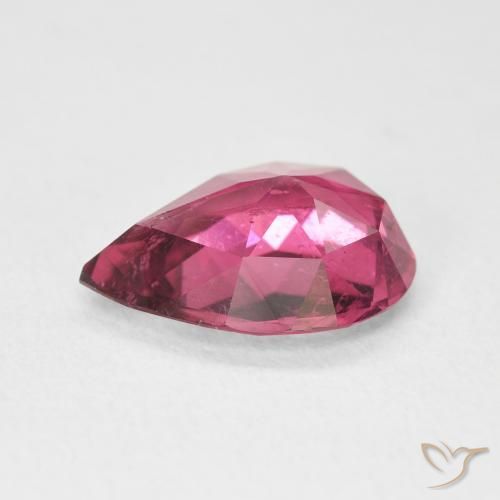 Tormalina Rosa scuro naturale da 3.02 ct, Forma a pera, VS