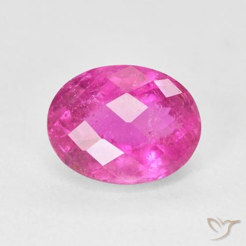 3.20ct Naturale Rosa hot Tormalina, Ovale, VS