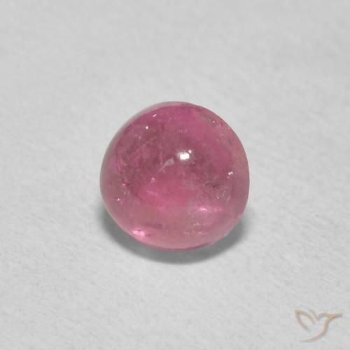 Tormalina Rosa chiaro naturale da 0.75 ct, Rotondo, Trasparente