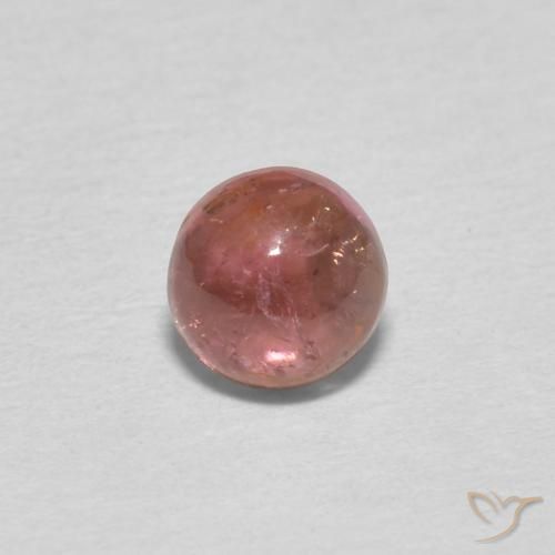 0.59ct Naturale Rosa rossastra Tormalina, Rotondo, Trasparente