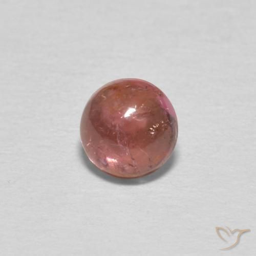 Tormalina Rosa rossastra naturale da 0.59 ct, Rotondo, Trasparente