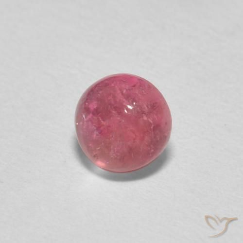 Tormalina Rosa chiaro naturale da 0.62 ct, Rotondo, Trasparente