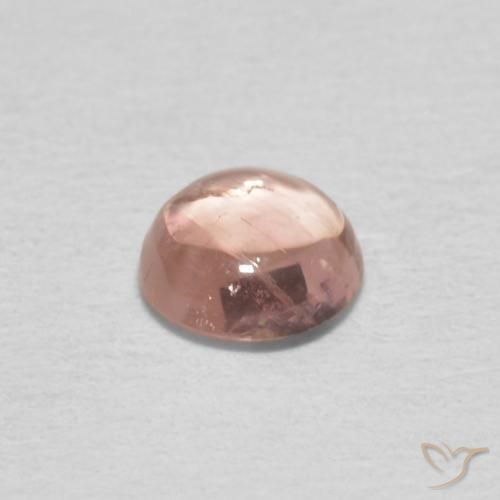 Tormalina Rosa salmone naturale da 0.50 ct, Rotondo, Trasparente