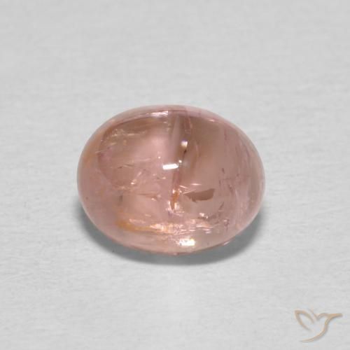 0.98ct Naturale Rosa salmone Tormalina, Ovale, Trasparente