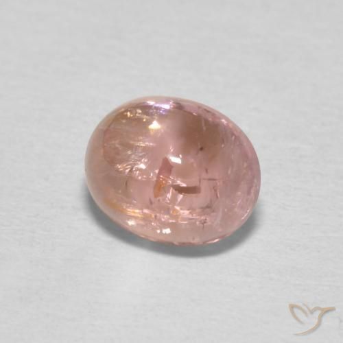 Tormalina Rosa salmone naturale da 0.98 ct, Ovale, Trasparente
