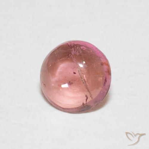 Tormalina Rosa chiaro naturale da 0.41 ct, Rotondo, Trasparente