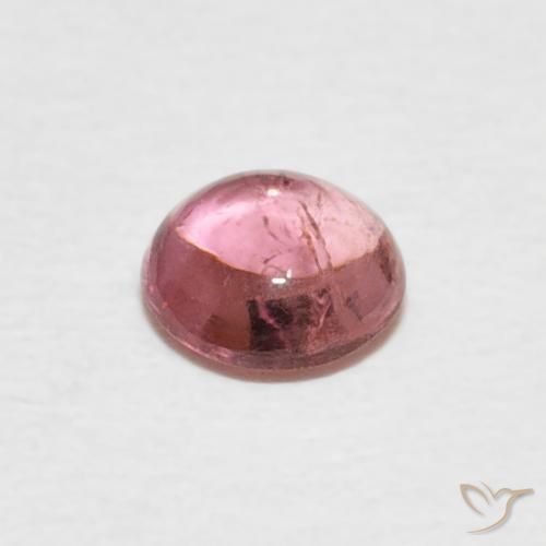 Tormalina Rosa chiaro naturale da 0.41 ct, Rotondo, Trasparente