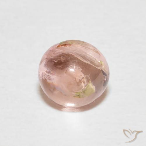 0.64ct Naturale Rosa terroso Tormalina, Rotondo, Trasparente