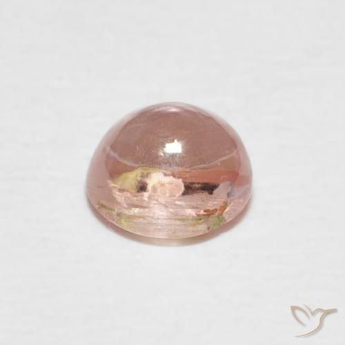 Tormalina Rosa terroso naturale da 0.64 ct, Rotondo, Trasparente