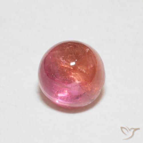 Tormalina Rosa chiaro naturale da 0.73 ct, Rotondo, Trasparente