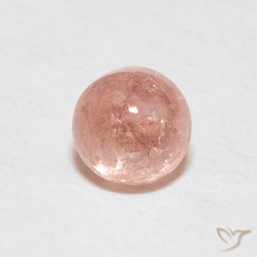 Tormalina Rosa terroso naturale da 0.65 ct, Rotondo, Trasparente