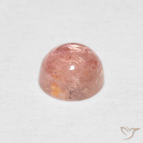 Tormalina Rosa terroso naturale da 0.65 ct, Rotondo, Trasparente