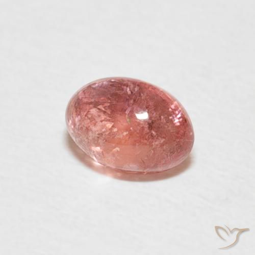 Tormalina rosso indiano naturale da 0.62 ct, Ovale, Trasparente