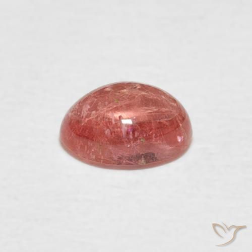 Tormalina rosso indiano naturale da 0.62 ct, Ovale, Trasparente