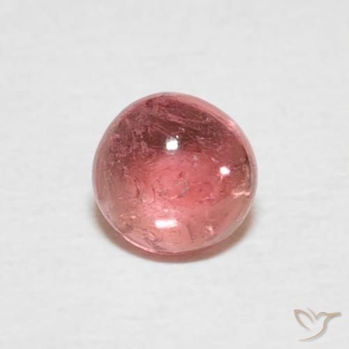 0.59ct Naturale Punch di frutta rosso Tormalina, Rotondo, Trasparente