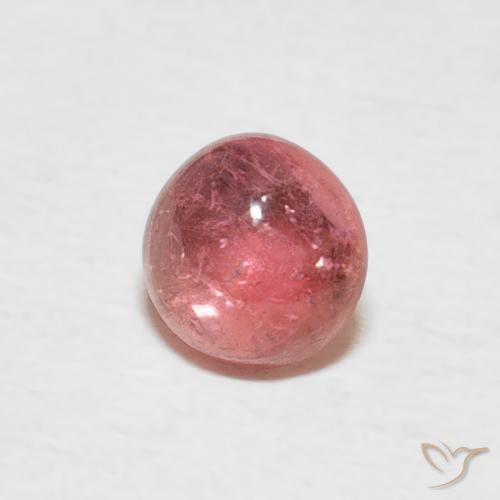 Tormalina Punch di frutta rosso naturale da 0.59 ct, Rotondo, Trasparente