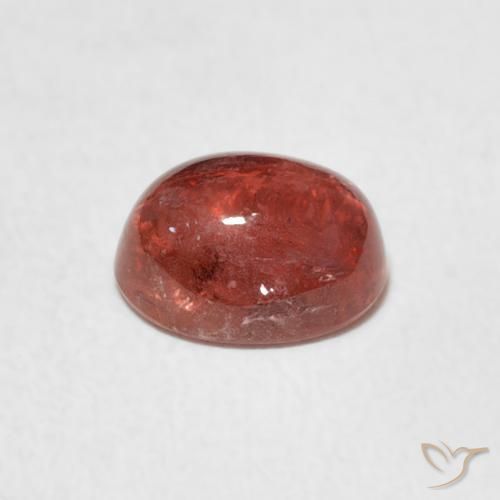 Tormalina Rosso medio naturale da 1.36 ct, Ovale, Trasparente